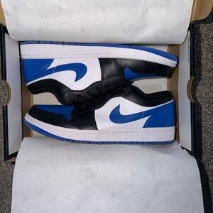 Men’s Nike Air Jordan 1 Low | Black and Blue | Retro Shoes